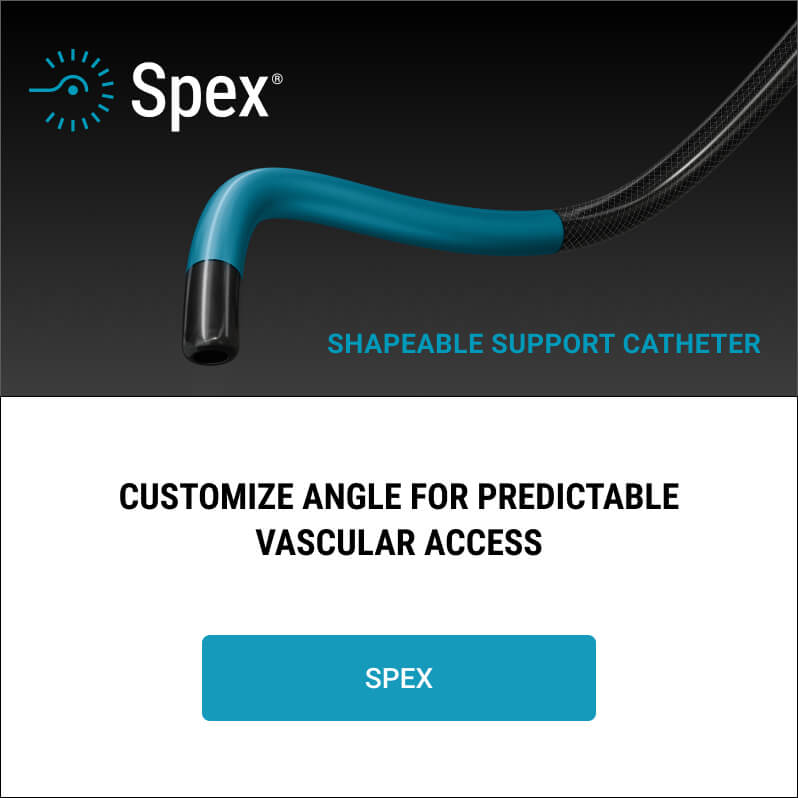 Reflow Medical Spex shapeable support catheter for customizable, predictable peripheral vascular access